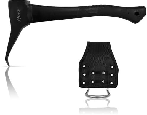 Xforst X-P50FBX Sappie Sapie, ideal para mover y recoger troncos y trozos de madera, con mango de fibra de vidrio y cabeza de acero al carbono forjado resistente. Incluye soporte para martillo.