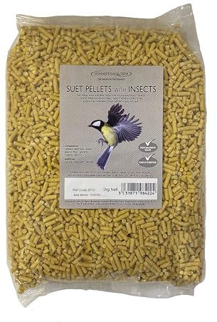 Johnston & Jeff 2kg Suet Pellets with Insects Wild Bird Food Wildlife