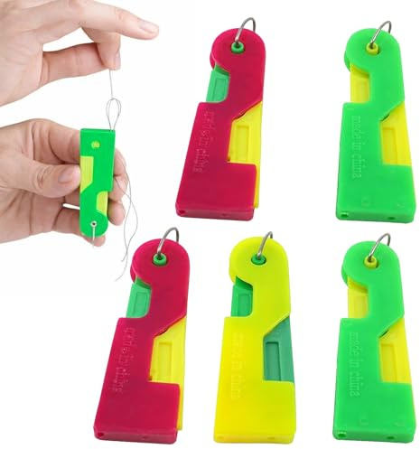 LgCiXli Lot de 5 Enfile-Aiguilles Automatiques | Idéal Couture à la Main et Machine | Dispositif Ergonomique pour Seniors et Malvoyants | Accessoire Précis de Mercerie