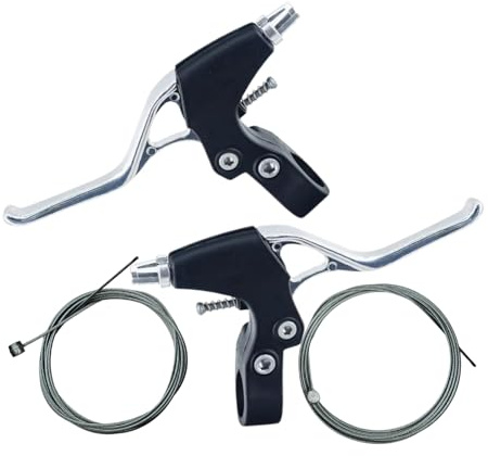 Andinus Leve freno per bicicletta con cavi - Set di leve freno con cavi 1,5 x 1800 mm - Ricambio universale (polimero e alluminio)