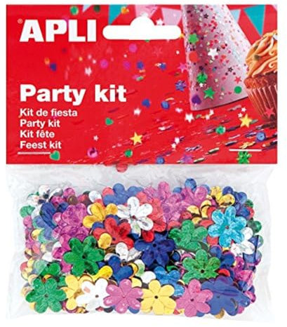 APLI 13818 - Bolsa confeti flores colores 13 mm 14g