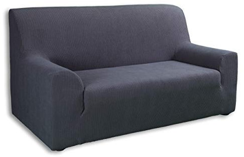 Tural – Funda de Sofá Sillón Elástica Modelo la Valeta, Color Gris. 1 Plaza (70-100cm). Elástica, Adaptable y Resistente a los Lavados.