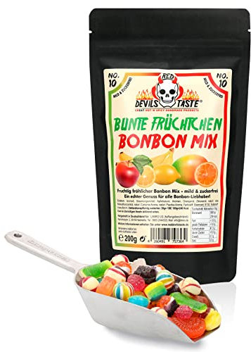 Bunte Früchtchen Bonbon Mix - zuckerfrei - 200g - im ZIP Beutel - RED DEVILS TASTE