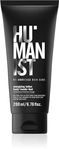 HUMANIST – Cura Maschile – Lozione Energizzante – Corpo, Mani, Piedi – Elasticizza – Rigenera – Nutre – Leviga – Rinfresca – Olio di Cocco, Burro di Karité, Vitamina E, Burro di Mango – 200 ml