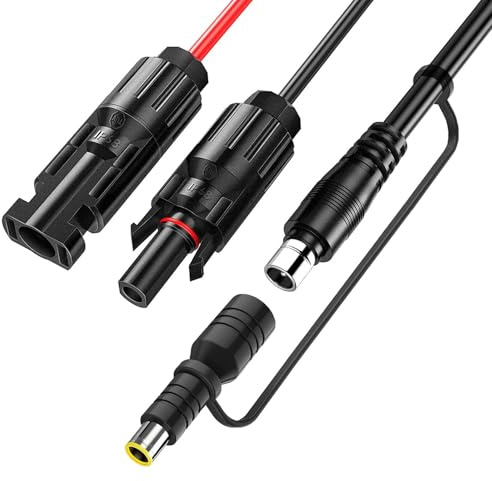 Solar Panel Connector to DC8020 Adapter Extension Cable with DC7909 Adapter for Jackery 3000 2000 1500 1000 Pro 2000 1000 700 600 Plus 880 240 300 500 800 Yeti PowerStation Solar Generators
