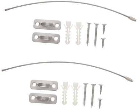 UPKOCH 2juegos Correas Anticaídas para Muebles de Casa Anclajes de Seguridad para Cajas Fuertes Dispositivos Antivuelco para Muebles Protección Infantil Salas de Estar