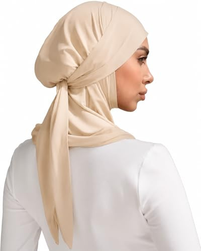NAJMA Bonnet Cagoule à Nouer Femme – Hijab cagoule,Léger et Respirant – Hijab Turban Sport, Yoga, Mode – Taille Unique Extensible