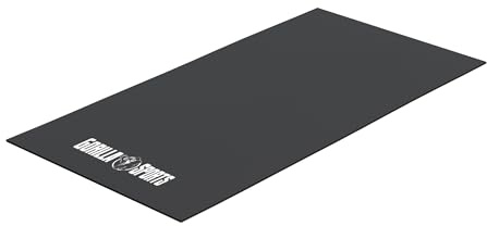 GORILLA SPORTS® Tapis de Protection de Sol - 180/120 x 60 x 0,6 cm, PVC, Antidérapant, Noir - Tapis pour Équipement de Fitness, Appareils de Musculation, Sport, Maison (Noir, 120 x 60 x 0,6 cm)