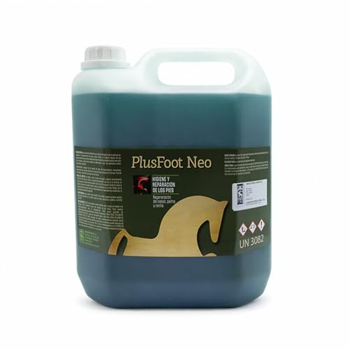 Laboratorios Pino Plusfoot Neo Higienizante Podal para Caballos – Programa Preventivo de Cuidado de Cascos – Uso en Baños Podales – Envase 5 L