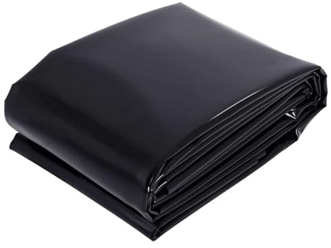 Revestimiento de estanque preformado de 6 x 7 m, impermeable, para jardín, ideal para cascadas y fuentes, cubierta de piscina plegable, capa protectora resistente