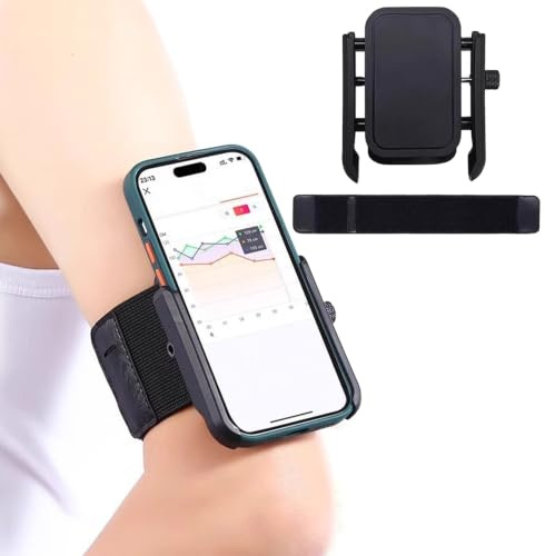 Brazalete Movil Running, Soporte Movil Muñeca Deportivo Giratorio para Correr, Porta Movil Running, Otros Smartphones de 4.5-7, Ajustable y Transpirable