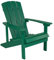 Flash Furniture Poly Adirondack-Gartensessel, Grün, 1 Stück