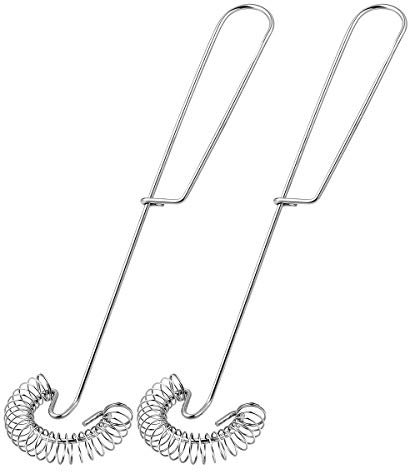 BESTONZON - Frusta a spirale in acciaio INOX, robusta frusta per salsa e latte, 2 pezzi