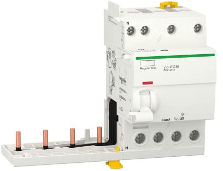 Schneider Electric - Acti9 iTG40 - module différentiel Vigi tête de groupe - 4P 40A 30mA type A SI - A9Y14440
