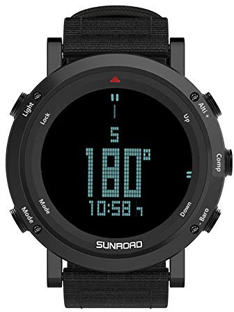 Lixada Barómetro Altímetro Brújula Pronóstico del Tiempo Reloj para Hombres 50 Metros Reloj Deportivo Multifuncional Impermeable para Exteriores