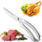 Mehrzweckschere Geflügelschere, Geflügelschere Edelstahl, Multifunktionale Küchenschere, Scharfe Geflügelschere, Küchen Schere, Leicht Reinigen, Für Hähnchen, Gans, Truthahn, Fisch, Gemüse, Knochen