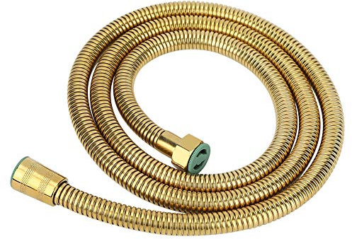 Tissting G1/2 tum guld duschslang rostfritt stål – dubbel spänne design handhållen duschhuvud slang för badrumstillbehör