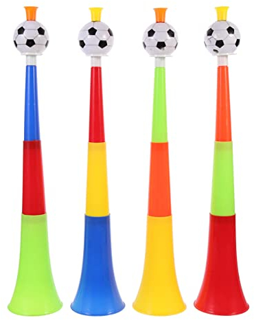4 Stück Teleskopisches Fußballhorn Fußballspielzeug Fans Jubeln Horn Fußballhorn Aus Kunststoff Krachmacher Im Stadion Trompete Stadion Hörner Luft Kind Plastik
