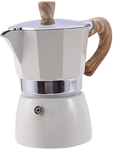 Caffettiera moka caffettiera latte moka caffettiera italiana moka caffettiera semplice da usare (colore: bianco, dimensioni: 150 ml) (bianco 150 ml) regalo felice