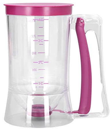 Porzionatore per Impasto, Dosatore per Pasta per Torte, Misurino da 900 Ml, Dosatore per Pastella con Coperchio e Bilancia per Pancake Muffin Waffle Cupcakes