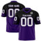 Personalisiert American Football Trikots Individuelle Printed Nummer Name Logo Spieltrikots für Kinder Erwachsene Custom Football Jersey Men Women Sports Uniform Atmungsaktiv T-Shirt,Purple