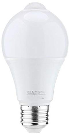 Sujurio Ampoule de Capteur de Mouvement 12W, Ampoule LED de SéCurité ActivéE par Mouvement ExtéRieur/IntéRieur, 1000LM, E26 / B22,3500K Blanc Chaud
