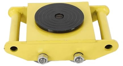 XHSMYXGS Transportador de maquinaria Industrial, patín de Movimiento de maquinaria 13200 lbs 6T Dolly Skate con Rueda de Acero 6T, Acero Resistente (Yellow)