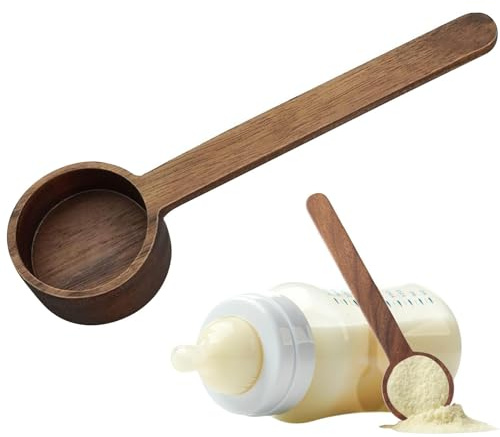 Misure caffè | Misurazione in noce di legno | Cucchiaio dosaggio corto e lungo | Per chicchi di caffè macinati, tè, zucchero | Caffetteria cucina Cafetteria Bar cucina gourmet