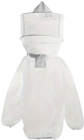 Imkerbekleidung Imkerkleidung Atmungsaktiver Anzug - Professionelle transparente Schutzjacke mit Kapuzenschleier for sichere Bienenhaltung