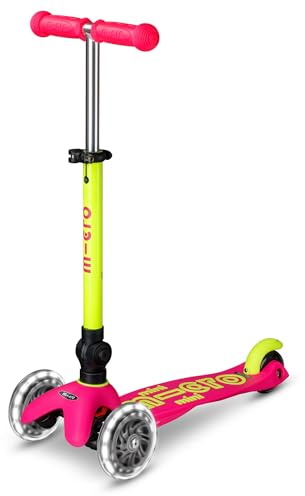 Micro Kickboard Mini Foldable LED Toddler Scooter, Ages 2-5, Up to 110lbs