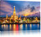 Pixxprint Tempel Bangkok Thailand, Größe: 120x80cm, Leinwandbild, fertig gespannt, Wandbild, Dekoration, Kunstdruck, kein Poster