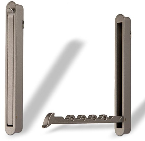 Gancho Plegable „ELBA“ Colgadero Moderno de Admisión Plegable / 140 x 16/128 mm/Acabado Acero Inox de SO-TECH