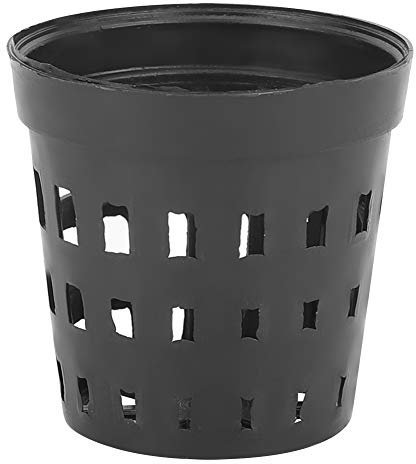 30Pcs Black Plastic Aquarium Water Plants Planting Basket Plastic Hydroponic Basket Flower Container Plant Grow Pot Fish Tank Grass Cultivate Baskets