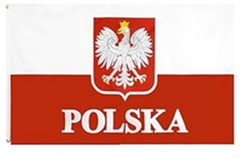 Stormflag Drapeau Pologne avec Aigle Alternatif 60x90cm Drapeau Polonais 2x3ft Polyester 90g avec œillets et Double couture