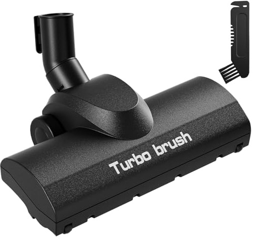 1-1/4 Turbo Brush Vacuum Accessory, as 1.25 Inch Shopvac Canister Universal Wet Dry Vac Floor Head Attachment, Ideal for Pet Hair Removal on Carpets Area Rugs Hardfloors (Turbo Brush)