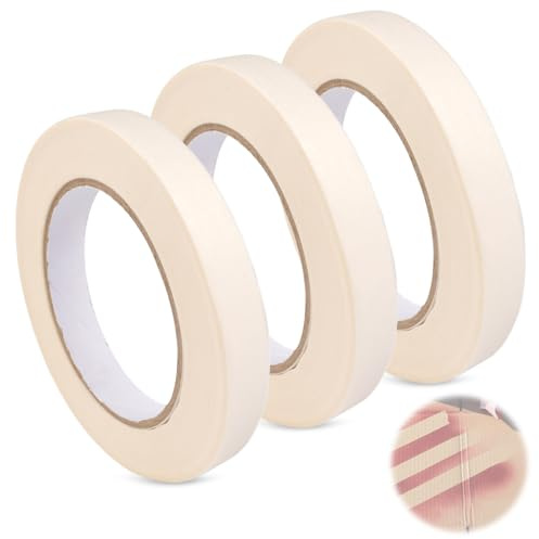 3 Rotoli Nastro Adesivo Bianco per Artisti,1.5cm×50m Nastro per Pittori Nastro da Disegno,Nastro di Carta Rimovibile per Disegni, per Disegno,Pittura Ad Acquerello,Cornice Di Tela,Facile Da Incollare