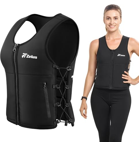 ZELUS Weighted Vest for Women, 10lb. Z-Fit Weight Vest with Adjustable Soft Iron Weights, Women's Weight Vest for Walking Strength Training, Workout Vest with Zippered Pockets Reflective Strip, Medium