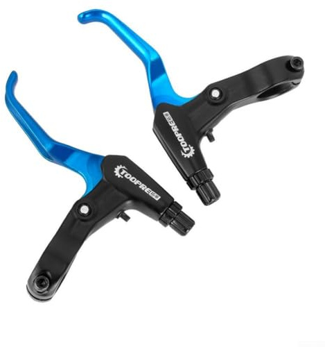 FR5 Aluminum Alloy Bicycle Brake Lever Set,For Mountain Bike V-Brake Disc Brake System,With 22.3mm Handlebar Mount(blue)