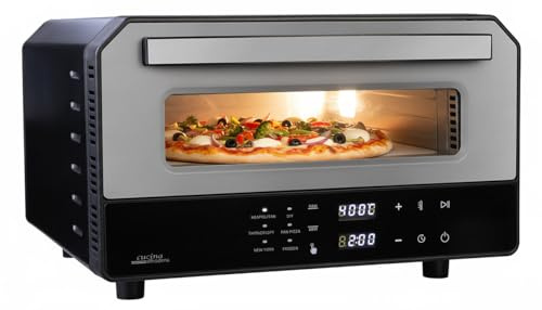Four à pizza électrique jusqu’à 400° avec pierre de cuisson [Cucina di Modena]
