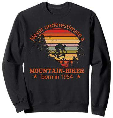 MTB Bike Ciclista Mountain-Biker Nacido 1954 Cumpleaños Bici Sudadera