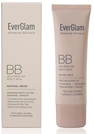 EverGlam K-Beauty Skin Perfector Korean BB Cream, Light Medium - Flawless, Natural Glow in Seconds | Multi-Function Tinted Moisturizer: Stays On All Day, Dewy, Water-Resistant, Oil-Controlling