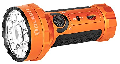 OLIGHT Marauder Mini Rechargeable High Lumen Torch RGB Lights, Orange | 7,000LM and 600M Throw, Magnetic Rechargeable with MCC3,IPX8 Waterproof, LED Light for Camping,Hunting,Emergency,Searching