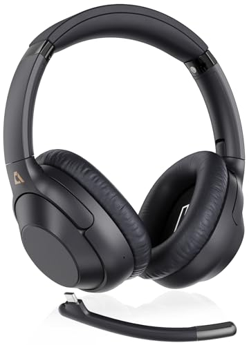 Ankbit E500Pro - Auriculares híbridos con cancelación Activa de Ruido, Auriculares inalámbricos de Audio de Alta fidelidad, Bluetooth y Conector de Carga rápida con micrófono ENC, 90 Horas de Tiempo