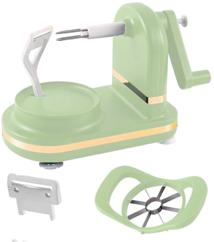 Pelapatate elettrico per mele, frutta e verdura, pelapatate, utensile da cucina per tagliare (verde chiaro)