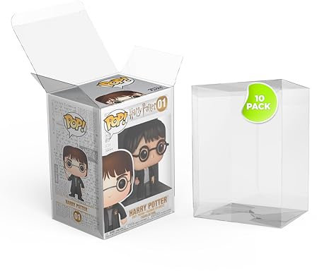 Mintkeeper Protectores de Pet Compatible con Funko Pop - Protectores de 0,5mm de Grosor para Expositor y Estantería - Cajas para Guardar Funko Pop (10 Unidades, 16,3x11,8x9,3 cm)