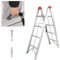 JADDUO Aluminium-Leiter, faltbare Twin-Front-Leiter, zusammenklappbare A-Frame-4-Stufen-Leiter, kompakter Tritthocker mit breitem Anti-Rutsch-Pedal, tragbare, leichte Aluminium-Leiter, 330lb Kapazität