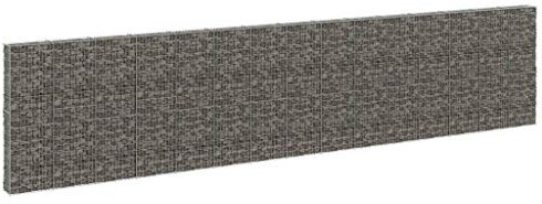 Gabion pour Pierre, Panier à Pierre Panier de Gabion Cage à Pierre Mur en gabion avec couvercles Acier galvanisé 900x30x200 cm