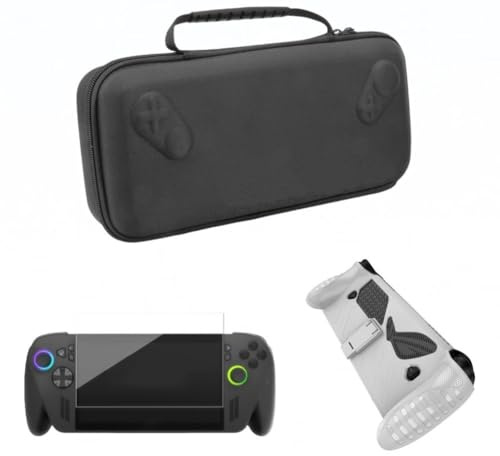 NiuLumea Coque de protection et protection d'écran en verre trempé - Console portable en TPU - Antichoc - Avec poignée antidérapante - 32 x 15,5 x 8 cm - Options noires et blanches transparentes