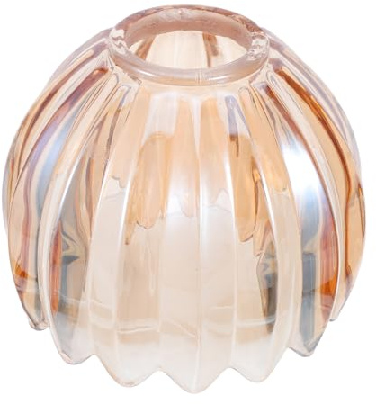 SUPVOX Glass Tulip Pendant Lamp Shade Amber 42mm Hole Small Glass Hanging Lampshade Replacement for Ceiling Fan Light Bedside Lamp Cover