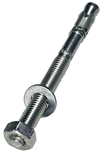 Lumonic 5x Ancre lourde M8x95mm ancrage à clavette de haute qualité galvanisé | Montage traversant, IMMÉDIATEMENT RÉSILIENT | Ancrage dans le béton, A